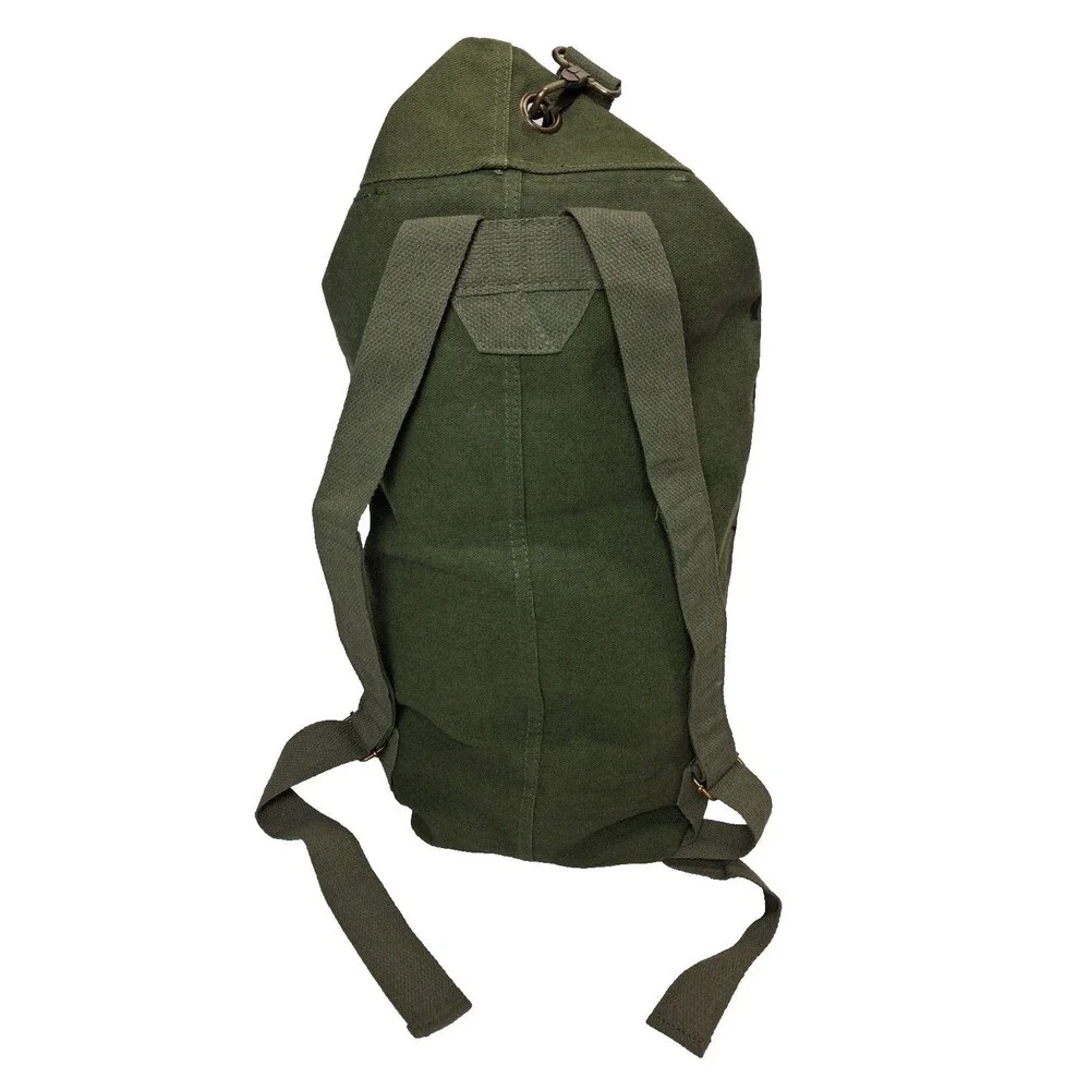 Kinderdirk NWT Canvas Army Green Logo Shoulder/ Backpack Duffel Sailor's Bag